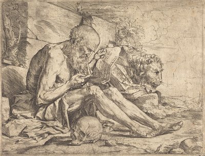 Den hellige Hieronymus læser af Jusepe de Ribera