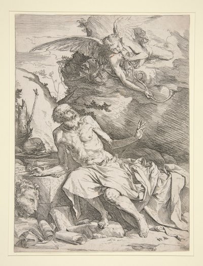 Sankt Hieronymus med englen af Jusepe de Ribera