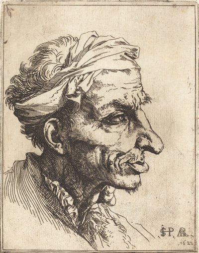 Lille Grotesk Hoved af Jusepe de Ribera
