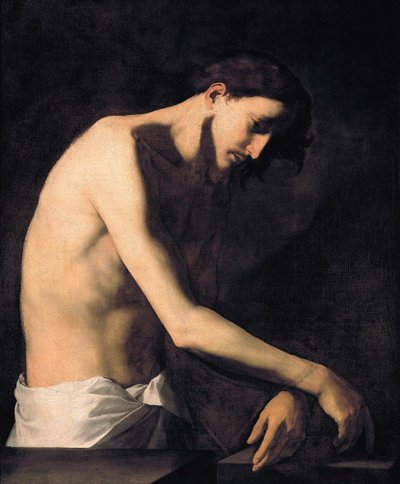 The flagellation of Christ par Ribera, Jose, de (1591-1652). Olie på lærred, størrelse: 99x81, ca. 1620, Galleria Sabauda, Torino af Jusepe de Ribera