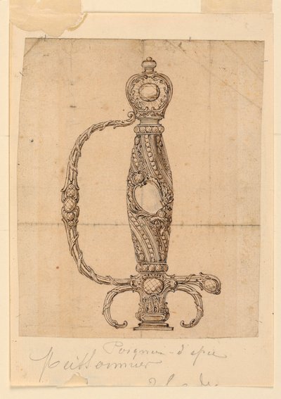 Design til et sværdgreb af Juste Aurèle Meissonnier
