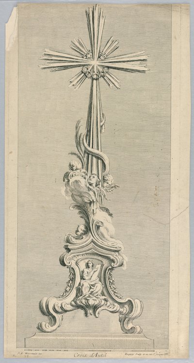 Design til et alterkors af Juste Aurèle Meissonnier
