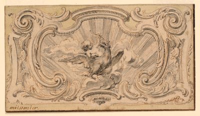 Design til et ornamentpanel af Juste Aurèle Meissonnier