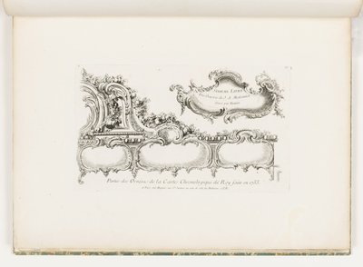 En del af Ornamenteringen fra 1733 -kronologien (Det Gamle Testamente) for kongen], pl. 35 i arbejde af Juste Aurele Meissonnier af Juste Aurèle Meissonnier