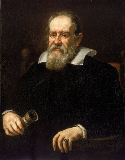 Portræt af Galileo Galilei, kendt som Galileo Galileo, italiensk astronom (1564-1642) Maleri fra Sustermans-skolen. af Justus (school of) Sustermans