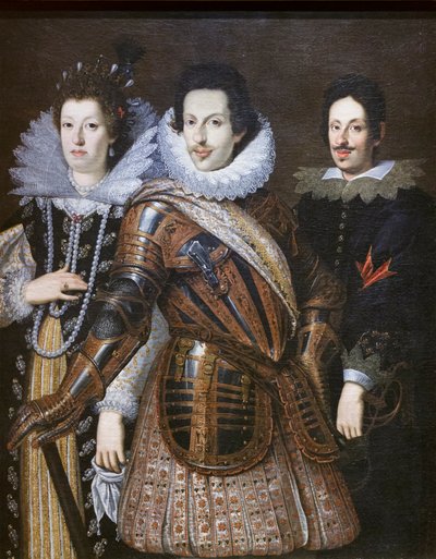 Cosimo II af Medici med sin kone Maria Magdalena af Østrig og hans søn Ferdinand II af Justus Suttermans