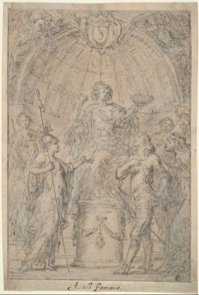 Berømmelse kroner en general af Justus van Egmont
