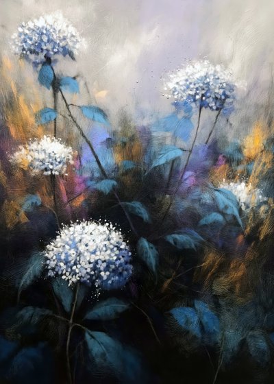 Drømmende blå blomster af Justyna Jaszke