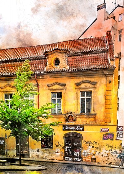Den historiske absintbutik af Justyna Jaszke