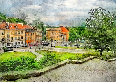 Udsigt over den historiske bypark af Justyna Jaszke