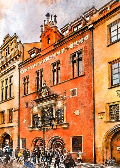 Den historiske facade i Prag af Justyna Jaszke