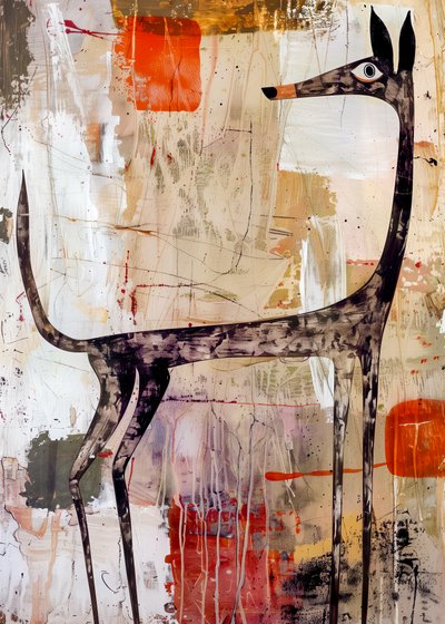 Moderne abstrakt greyhound af Justyna Jaszke