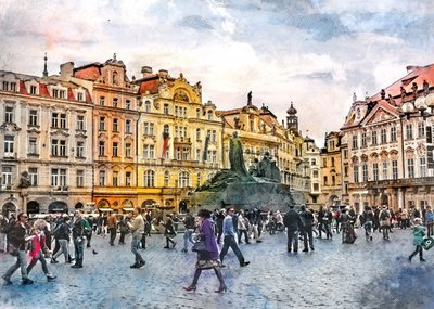 Den gamle byplads i Prag af Justyna Jaszke