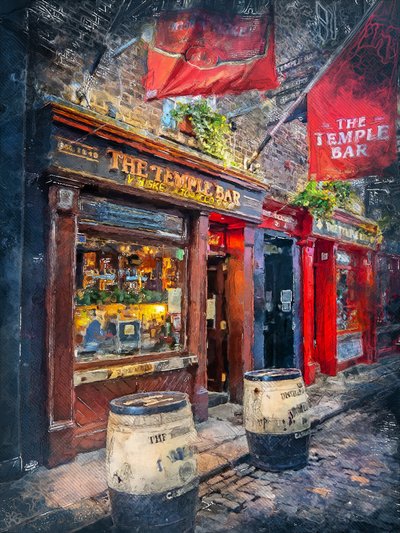 En aften i Temple Bar, Dublin af Justyna Jaszke