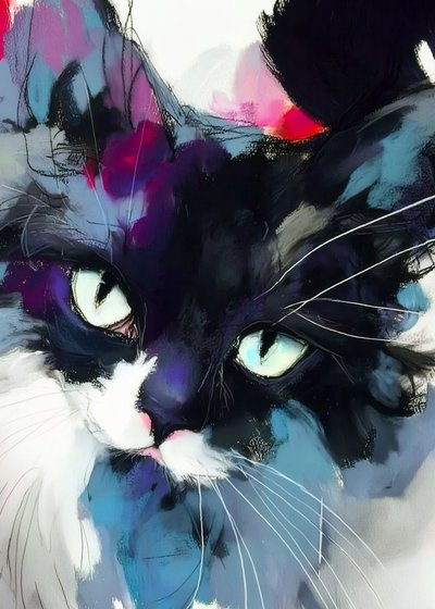 Vibrant Cat Gaze af Justyna Jaszke