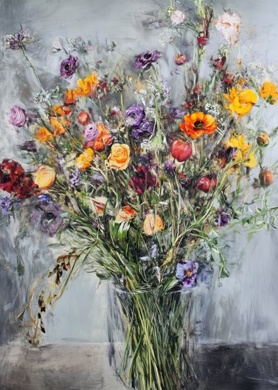 Farverig blomsterbuket af Justyna Jaszke