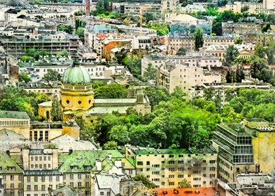 Akvarelkunst fra Warszawa, Polen (6) af Justyna Jaszke