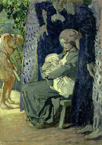 Hellig Familie, ca. 1913 (olie på lærred) af Józef Mehoffer