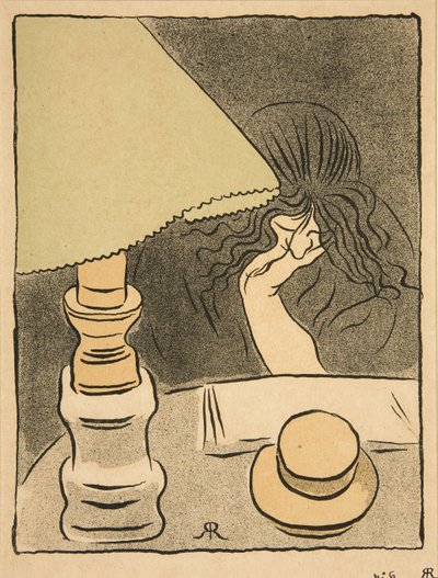 Kvinde og Lampe, værtshus. 1894 af József Rippl Rónai