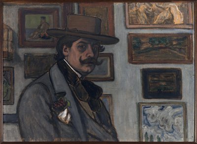 Selvportræt i brun hat, 1897. af József Rippl Rónai