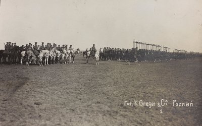Album " Jack Bosio - War Campaign 1917-1920 ": Militær mission i Polen (Warszawa - Posen) marts-april 1919, et hestebatteri i Posen (Poznan), 03-04/1919 (s/h-foto) af K. Greger