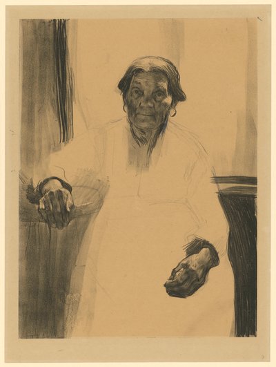 Gammel kvinde ved vinduet (1. tilstand) af Käthe Kollwitz
