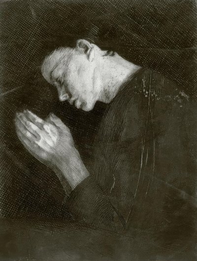 Bedende pige af Käthe Kollwitz