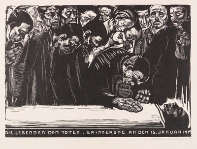 Erindringsark for Karl Liebknecht, 1920. af Käthe Kollwitz