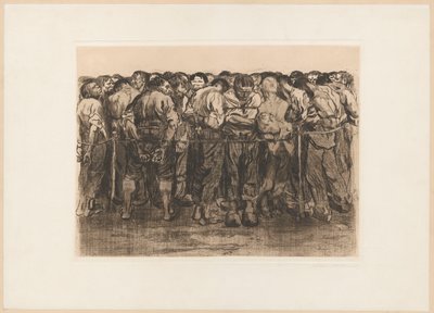 Fangerne, blad VII fra serien: Bondeopstanden af Käthe Kollwitz
