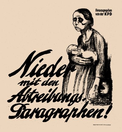 Ned med abortparagrafferne!, 1923. af Käthe Kollwitz