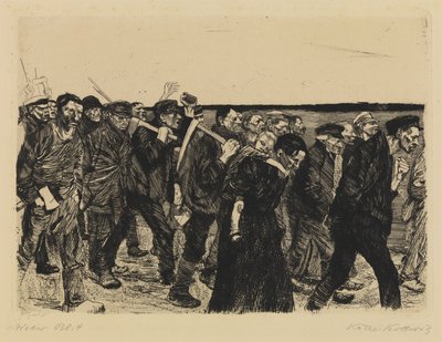 Et væveroprør - vævertog af Käthe Kollwitz