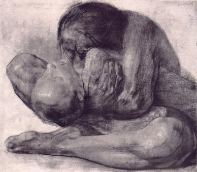 Kvinde med et dødt barn af Käthe Kollwitz