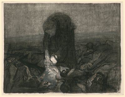 Slagmark (blad 6 fra »Bauernkrieg«, 2. udgave) af Käthe Kollwitz
