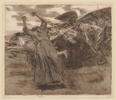 Ark 5 i serien »Bondeopstanden« af Käthe Kollwitz
