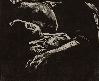 Sovende kvinde med barn af Käthe Kollwitz