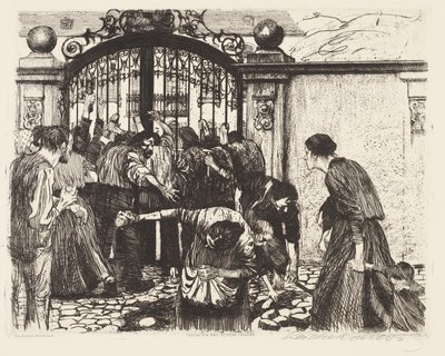 Sturm (Angreb) af Käthe Kollwitz