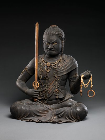 Fudō Myōō, begyndelsen af det 13. århundrede (lak og guld med krystal) af Kaikei Kaikei