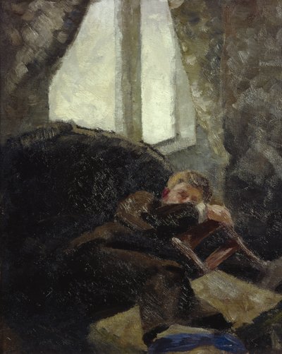Ung mand - dagen efter (Tømmermænd) 1884 (olie på lærred) af Kalle Lochen