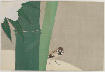 Flowers of a Hundred Worlds (Momoyogusa): Bambus i sne (Secchuchiku) af Kamisaka Sekka