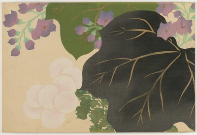 Hundrede verdeners blomster (Momoyogusa): Krysantemum og Paulownia (Kikukiri) af Kamisaka Sekka
