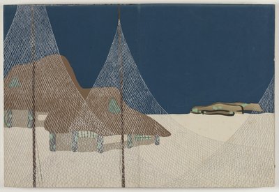 Flowers of a Hundred Worlds (Momoyogusa): Fishing Village (Ryoson) af Kamisaka Sekka