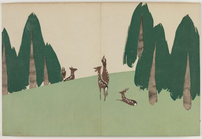 Flowers of a Hundred Worlds (Momoyogusa): Kasuga Plain (Kasugano) af Kamisaka Sekka