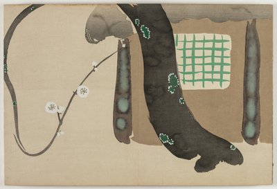 Flowers of a Hundred Worlds (Momoyogusa): Plum by the Eaves (Nokiba no ume) af Kamisaka Sekka