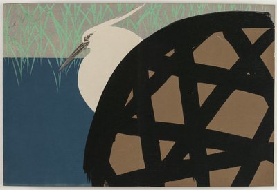 Flowers of a Hundred Worlds (Momoyogusa): White Heron (Shirosagi) af Kamisaka Sekka