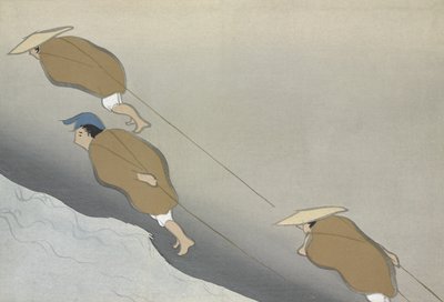 Hikifune, fra Momoyo-gusa (The World of Things) Vol II, pub.1909 (farveblok træsnit) af Kamisaka Sekka