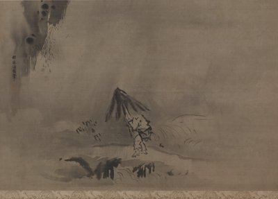 Aften brusebad af Kanō Tan’yū