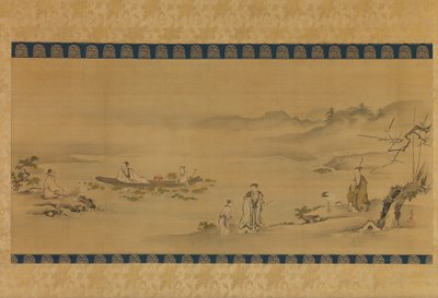 Fire beundrere, slutningen af det 17.-begyndelsen af det 18. århundrede. af Kanô Yôboku Tsunenobu