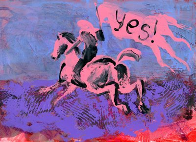 Pink hest – Ja-flag af Kanat Ibragimov