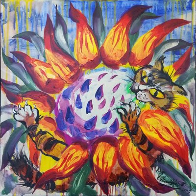 Farvestrålende katteblomst af Kanat Ibragimov