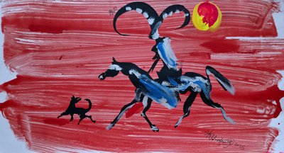 Wild Rider Rød himmel af Kanat Ibragimov